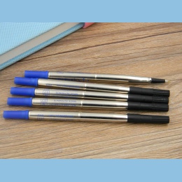 5 pc szkoła wkłady czarny lub niebieski metalowe biurowe 0.5 MM prezent pióro kulkowe wkłady
