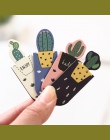 3 sztuk/zestaw świeże słodkie Cactus Sakura magnetyczne zakładki książki Marker strony szkolne materiały papiernicze szkolne mat