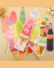 30 sztuk/partia śliczne Kawaii lody Soda papieru zakładki prezent papiernicze zakładki zakładki stojak na książkę karty wiadomoś