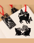 Piękny śliczne Kawaii metalowe zakładki czarny kot stojak na książkę do książki papierowe kreatywny prezent koreański biurowe da