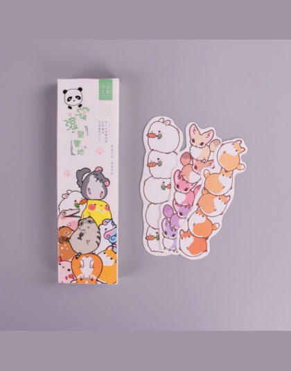 30 sztuk/pudło Cute cartoon zwierząt park papieru zakładki piśmienne zakładki stojak na książkę karty wiadomość