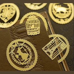 10 sztuk Kawaii Metal zakładka moda klatka dla ptaków sześć rodzajów klipy do książek papier szkolne materiały biurowe