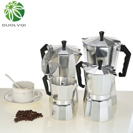 Duolvqi aluminium ekspres do kawy trwałe Moka Cafeteira Expresso Percolator dzbanek praktyczne ekspres do kawy Moka 50/100/150/ 