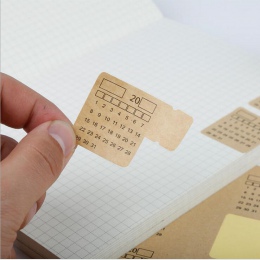 2 pcs 2019/2020 papier pakowy vintage może napisać kalendarz indeks naklejka indeks Notebook miesięcznik kategoria etykiety nakl