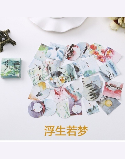 40 sztuk/pudło Mini Cartoon dekoracja z naklejek papierowych naklejka album DIY Scrapbooking naklejka uszczelniająca Kawaii biur