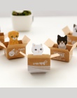 3D Kawaii kot pies pudełko naklejki Cute Cartoon koreański biurowe karteczki biurowe szkoła Memo Pad Scrapbooking