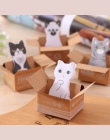 3D Kawaii kot pies pudełko naklejki Cute Cartoon koreański biurowe karteczki biurowe szkoła Memo Pad Scrapbooking