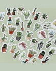 45 sztuk/partia kaktus Mini dekoracja z naklejek papierowych DIY album pamiętnik etykiety Scrapbooking naklejki Kawaii biurowe