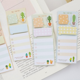 Nowość kaktus śliczne karteczki samoprzylepne papiernicze naklejki Kawaii Scrapbooking Papeleria naklejki planner notatniki Plan
