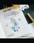 30 arkuszy/pad Kawaii dziewczyny karteczki samoprzylepne Cute Cartoon papierowy Notes do robienia notatek Post naklejki szkolne 