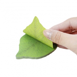 Koreański biurowe śliczne zielony liść kształt Memo Pad karteczki samoprzylepne Diy Kawaii odświeżający styl naklejki papierowe 
