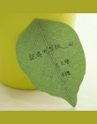Koreański biurowe śliczne zielony liść kształt Memo Pad karteczki samoprzylepne Diy Kawaii odświeżający styl naklejki papierowe 