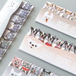 Japoński styl kot pies 3D samoprzylepne N razy Memo Pad karteczki samoprzylepne zakładek „ hotele ”oraz „ wynajem samochodów” na