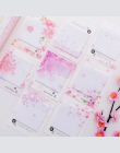 Świeże Cherry Sakura naturalne Memo Pad karteczki samoprzylepne zakupy lista kontrolna Escolar Papelaria School Supply etykiety