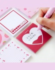 Kawaii różowy truskawka wiśnia serca Memo Pad INS Planner notatnik śliczne biurowe papieru zakładki papelaria szkolne materiały 