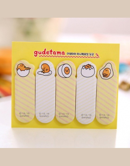 Nowy kreatywny uroczy bajka Gudetama leniwy jaja samoprzylepne Memo Pad karteczki Post zakładek „ hotele ”oraz „ wynajem samocho