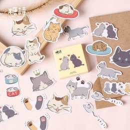 45 sztuk/zestaw kawaii Memo pad powieść cute zwierząt koty wzór pamiętnik naklejki planner dekoracje biurowe szkolne materiały b