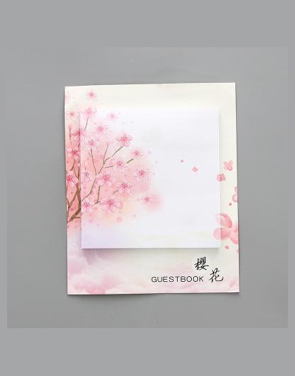 Świeże Cherry Sakura naturalne Memo Pad karteczki samoprzylepne zakupy lista kontrolna Escolar Papelaria School Supply etykiety