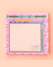 Kawaii biurowe komputer styl notatnik dziewczyny różowy karteczki samoprzylepne przenośny słowo notatnik śliczne Memo Pad
