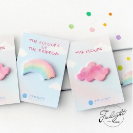Kolor tęczy chmura Memo Pad karteczki Memo Notebook biurowe Papelaria Escolar szkolne