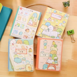 Śliczne Sumikko Gurashi 4 składane Memo Pad N razy karteczki samoprzylepne notatnik notatnik zakładka prezent papiernicze