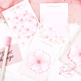 30 arkuszy/pad różowy motyw Sakura uroczy papier samoprzylepne karteczki samoprzylepne karteczki szkolne materiały papiernicze