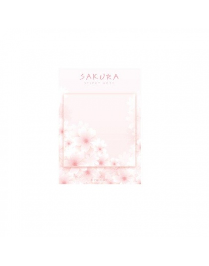 30 arkuszy/pad różowy motyw Sakura uroczy papier samoprzylepne karteczki samoprzylepne karteczki szkolne materiały papiernicze