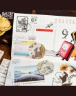 46 sztuk/zestaw Vintage mapa podróżować po świecie Memo Pad naklejki Diary naklejki planowanie Scrapbooking Kawaii biurowe Escol