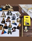 45 sztuk/partia sławnych ludzi Mini naklejki dekoracje DIY Scrapbooking naklejki biurowe Kawaii pamiętnik etykiety naklejki