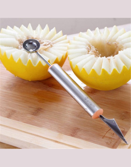 Talerz owoców rzeźba nóż Melon Baller łyżka pucharek do lodów arbuz gadżety kuchenne akcesoria krajalnica narzędzia