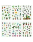 6 sztuk/paczka zielony kaktus roślin dekoracyjne naklejki Washi naklejki Scrapbooking kij etykieta pamiętnik papeterii Album nak