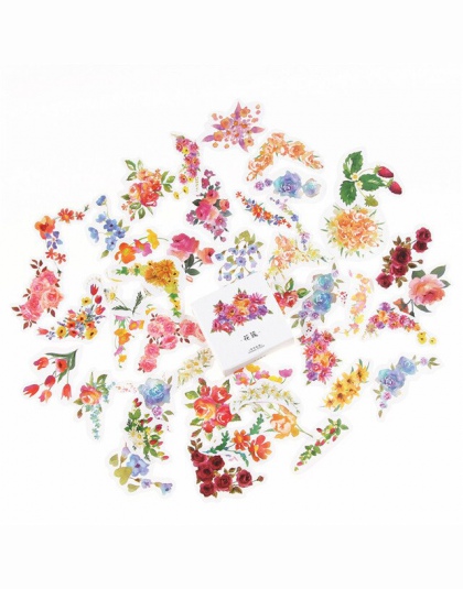 45 sztuk/paczka kreatywny kwiaty dekoracyjne Diy pamiętnik naklejki Kawaii planowanie Scrapbooking lepkie materiały biurowe Esco