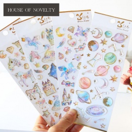 Pegasus jednorożec zamek naklejki na etykiety zestaw dekoracyjne papiernicze Craft naklejki Scrapbooking DIY pamiętnik Album Sti