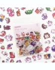 100 sztuk/paczka szczęście kot dekoracyjne naklejki Washi naklejki Scrapbooking kij etykieta pamiętnik papeterii Album naklejki