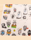 6 sztuk/partia śliczne Kawaii naklejki pcv kot kreskówka rolka do czyszczenia ubrań dla dzieci prezent naklejki do scrapbookingu