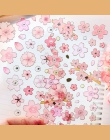 Sakura kwiaty złocenie dekoracyjne naklejki naklejki samoprzylepne DIY dekoracje pamiętnik papeterii naklejki dla dzieci prezent