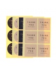 Etykiety dziękuję okrągły plac czarny kolor papieru Kraft pasta uszczelniająca pieczenia herbatniki torba dekoracyjne naklejka u