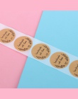 500 sztuk/partia Kraft ręcznie z miłością naklejki dekoracje ślubne zaopatrzenie firm karty Box pakiet etykiety uszczelnienie #3
