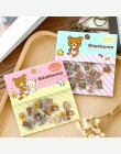 80 sztuk/partia Mini Cartoon Rilakkuma naklejki Scrapbooking Diy śliczne piękny przezroczysty PVC niedźwiedź naklejki na pamiętn