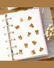 80 sztuk/partia Mini Cartoon Rilakkuma naklejki Scrapbooking Diy śliczne piękny przezroczysty PVC niedźwiedź naklejki na pamiętn