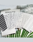 8 sztuk kreatywny czarny podstawowe kalendarz tydzień plan data numer retro proste co miesiąc dekoracyjne naklejki DIY Scrapbook