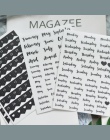 8 sztuk kreatywny czarny podstawowe kalendarz tydzień plan data numer retro proste co miesiąc dekoracyjne naklejki DIY Scrapbook