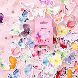 46 sztuk/pudło śliczne Butterfly naklejki kreatywne artykuły papiernicze naklejki piękne naklejki samoprzylepne dla dzieci pamię
