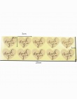 100 sztuk/partia w stylu Vintage "dziękuję" seria romantyczny serce Kraft Paper naklejki na ręcznie robione produkty wielofunkcy