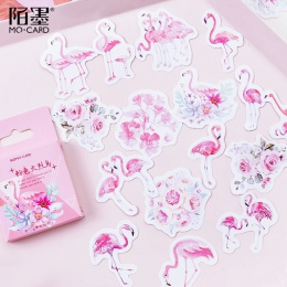 Różowe flamingi zestaw naklejek dekoracyjne naklejki papieru Scrapbooking DIY pamiętnik Album Stick label