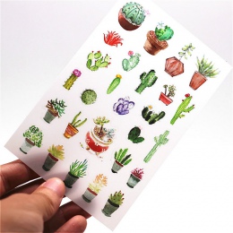 6 sztuk/zestaw Mini śliczne Kawaii Cartoon roślin notatnik notatki samoprzylepne Notebook biurowe naklejki dla dzieci naklejki m