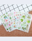 6 sztuk/zestaw Mini śliczne Kawaii Cartoon roślin notatnik notatki samoprzylepne Notebook biurowe naklejki dla dzieci naklejki m