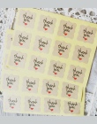 120 sztuk "dziękuję z czerwonym sercem" papier pakowy pieczęć naklejki na ręcznie robione produkty DIY etykiety opakowania samop