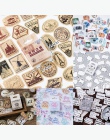 45 sztuk/pudło podróży osoby naklejki w stylu Vintage budynków klej naklejki na etykiety dekoracje do Scrapbooking pamiętnik Diy