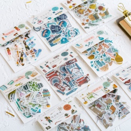 Mohamm etykiety dziennik pamiętnik Kawaii małe papierowe prezent z podróży dekoracyjne japoński jesień śliczne naklejki Scrapboo
